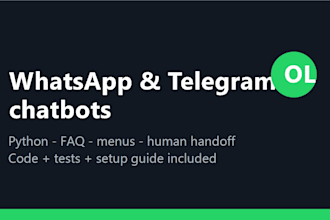 build a whatsapp or telegram chatbot with human handoff
