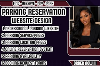design a professional parking company and parking reservation website