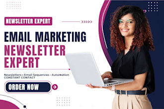 design constant contact email template, newsletter and email campaign setup