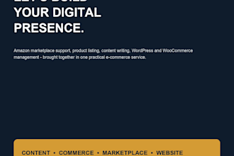 e commerce web development content creation