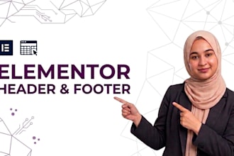 create a header and footer with elementor