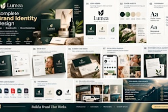 design a complete brand identity, logo, branding kit and brand guidelines
