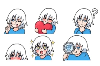 create cute chibi emotes for twitch, discord, and youtube