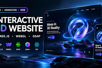 build an interactive 3d animated website with threejs, spline gsap webgl, r3f