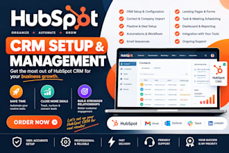 setup hubspot crm, hubspot automation, hubspot email design, hubspot integration