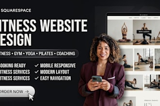squarespace pilates studio fitness class coach gym yoga personal trainer website