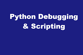write or debug small scripts in python