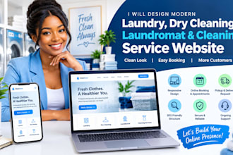 design modern laundry dry cleaning laundromat and cleaning service website