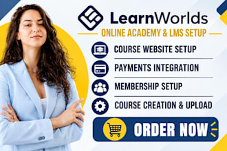 create learnworlds online academy lms course website payments and membership