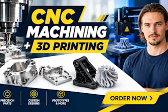 do precision cnc machining for custom metal part and prototypes with 3d printing