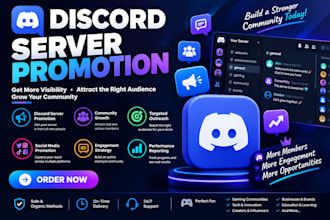 do discord server promotion, gaming server promotion, discord server growth