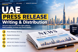 write and distribute uae and saudi press release to dubai news media outlet
