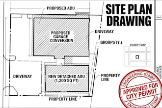 design civil site plan and permit plot plan