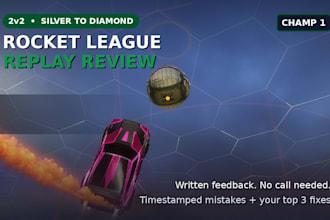 review your rocket league 2v2 replay with written, timestamped feedback
