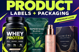 design professional supplement, product label and packaging