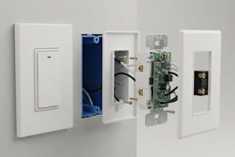 design a custom smart light switch enclosure and wall switch 3d cad model