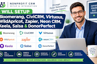 setup bloomerang civicrm virtuous wildapricot zapier neon CRM keela salsa donorp