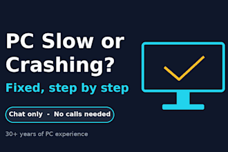 fix your slow, crashing or infected PC with step by step help