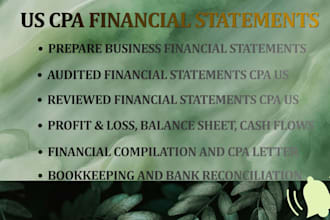 be US CPA, audit review financial statements, CPA letter