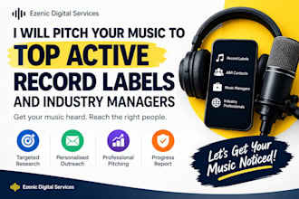 pitch your music to active record labels and music industry managers