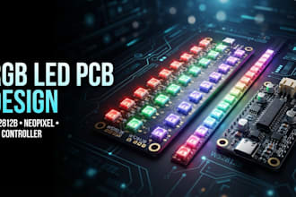 design custom rgb led pcb, ws2812b, neopixel and led controller
