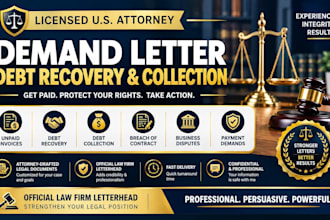 draft a demand letter for debt recovery collection