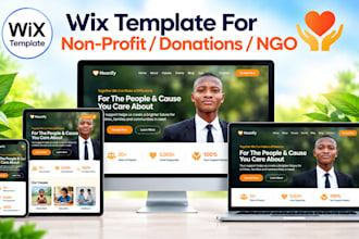 design a nonprofit charity donation website on wordpress or wix
