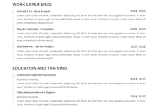 design a modern professional ats resume and CV