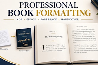 format your book for KDP paperback hardcover and ebook