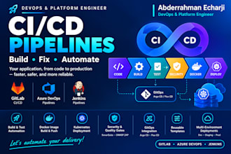 build or fix your gitlab ci cd or azure devops pipeline