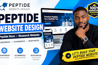 design peptide website, peptide store and research peptide website