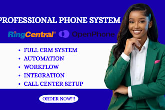 setup ringcentral phone system, a2p 10dlc,call center, IVR , tcr and twilio