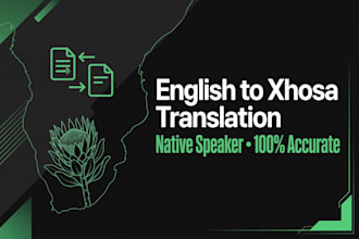 translate english to xhosa and xhosa to english accurately native