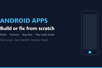 develop or fix android app in kotlin from scratch