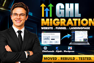 do gohighlevel migration for website funnel and landing page