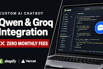 build custom ai chatbot for website or shopify with no subscription