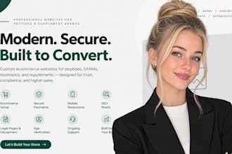 build a fda compliant peptide website, research peptide store sarms, woocommerce