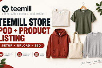 build your teemill pod store with product upload listing tshirt custom design
