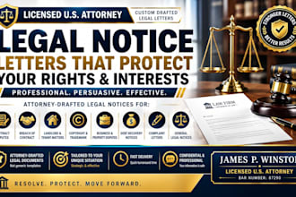 draft a legal notice legal letter or attorney notice