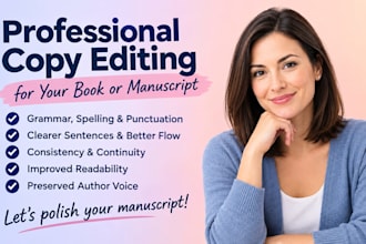 professionally copy edit your book or manuscript
