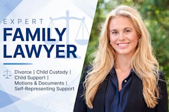 draft family law documents for divorce,child custody and support settlement law