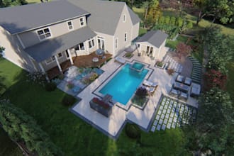 design front yard, backyard and garden landscape