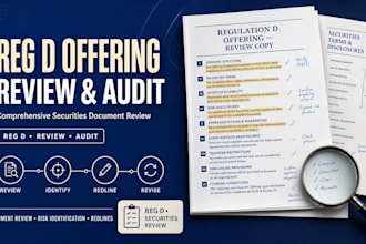 review and audit your regulation d offering and securities