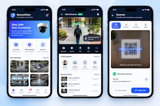 develop security camera app, ai cctv app, camera recognition app, scanner app
