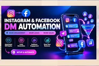 build automated manychat funnels for instagram and facebook