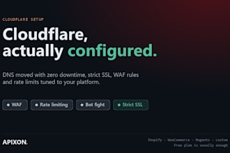 set up cloudflare waf, dns and bot protection for your website