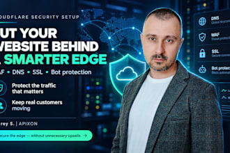 set up cloudflare waf, dns and bot protection for your website