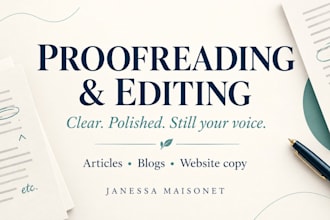 proofread and edit your articles blogs and website copy