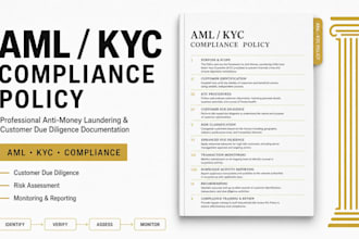 draft a professional aml kyc compliance policy for your company