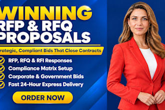 write winning rfp, rfq, rfi responses, bid proposal and grant writing